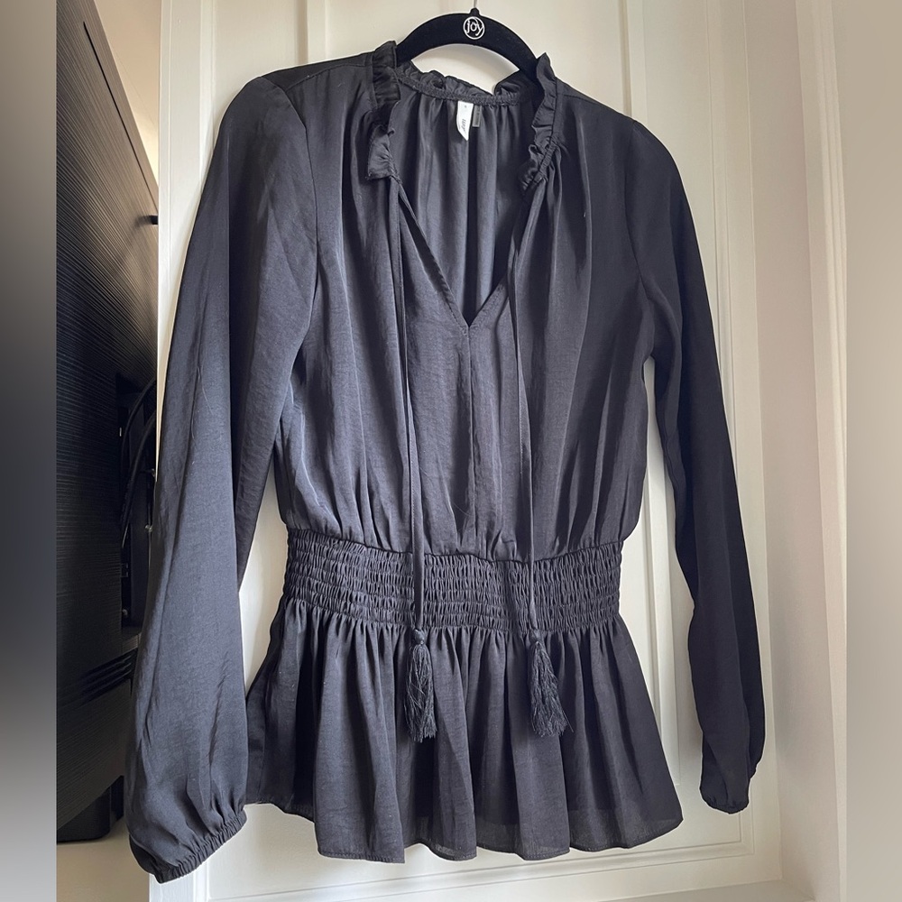 glam Black Blouse